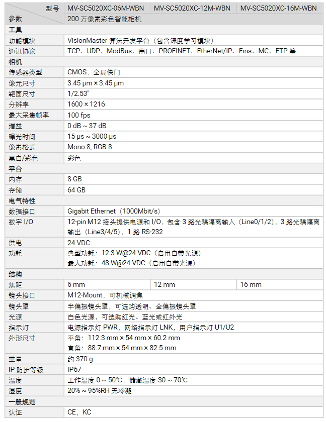 海康MV-SC5020XC-06M/12M/16M-WBN 200萬像素彩色智能相機參數.png 海康MV-SC5020XC-06M/12M/16M-WBN 200萬像素彩色智能相機參數.png